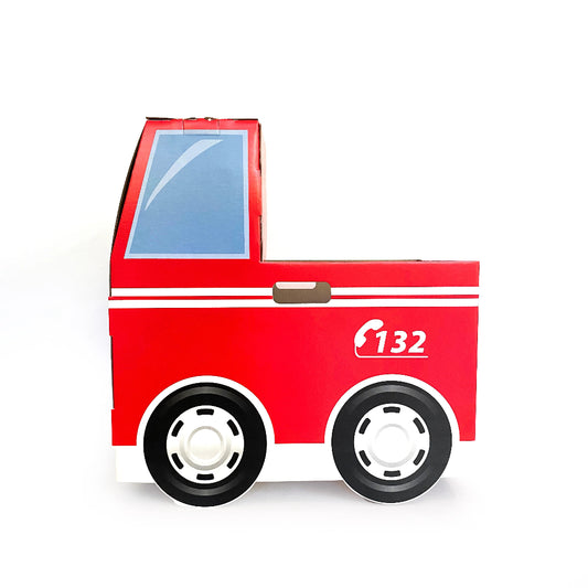 Juego De Carton - Carro De Bomberos