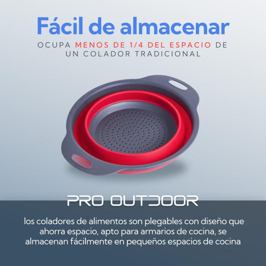 Colador Plegable Silicona 24 Cm Pro Outdoor