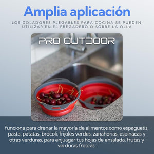 Colador Plegable Silicona 24 Cm Pro Outdoor