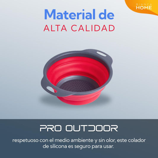 Colador Plegable Silicona 24 Cm Pro Outdoor
