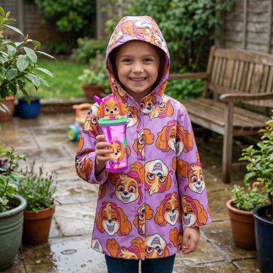 Combo Paw Patrol 1 Impermeable Niña Skye + 1 Tomajugo 3D