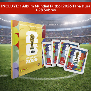 PREVENTA 1 Album Mundial Futbol 2026 Tapa Dura + 28 Sobres