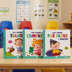Combo Libros Infantiles Lily Aprende A Saludar, Pepa Aprende A Compartir y Lolo Aprende Por Favor y Gracias