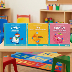 Combo Libros Infantiles 1 Frosty Cobra Vida, 1 Poopsie Adora Los Helados y 1 Kiki Cocina Un Delicioso Pastel