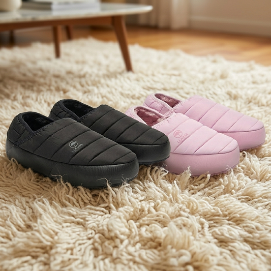 Combo Pantuflas Térmicas Outdoor Llaima 1 Negro + 1 Palo Rosa