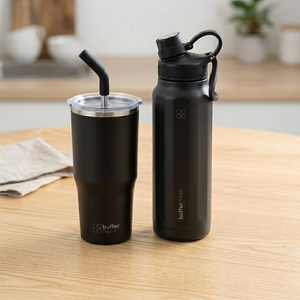 Combo Buffer 1 Mug Térmico Roques 750 ml Negro + 1 Botella Térmica Paine 1 Lt Negra