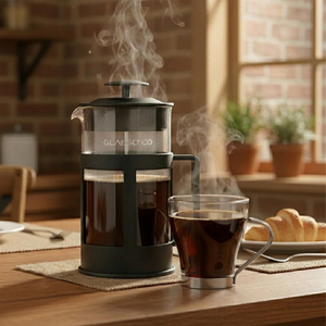 Combo 1 Prensa Francesa Glasso 1 Litro + Set 6 Tazas Cappuccino Allegra 100 ml