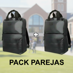 Combo 2 Mochilas Puffer Saxoline Camber Negra 18 L