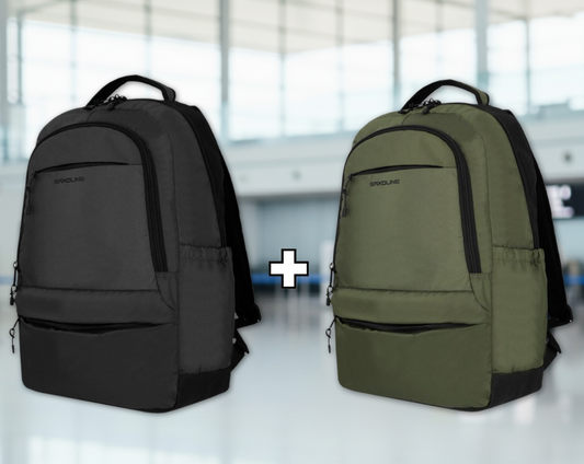 Combo 2 Mochilas Saxoline Cardiff 30L Black y Green