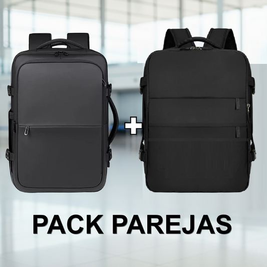 ✈️Combo 2 Mochilas de Viaje Viral XL. 1 Mochila Space Grey 38L y 1 Mochila Black 40L