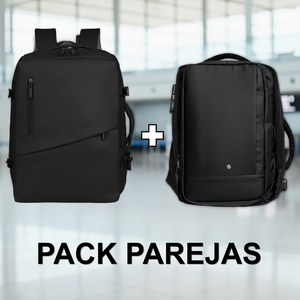 Combo 2 Mochilas de Viaje Viral. 1 Mochila Black XL 36L y 1 Mochila Black 30L. Pack Travel