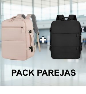 2 Mochilas de Viaje Viral 40L (1 Pink & 1 Black).(Cabina Avión).