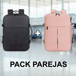 2 Mochilas de Viaje Viral Cabina.36L Ripstop. 1 Misty-Pink y 1 Black.