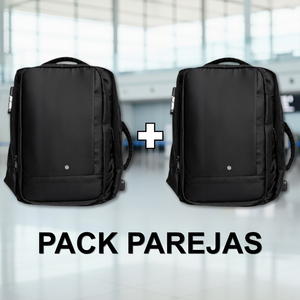 Combo 2 Mochilas de Viaje Viral Cabina 30L. Resistente al Agua y con Candado de Seguridad