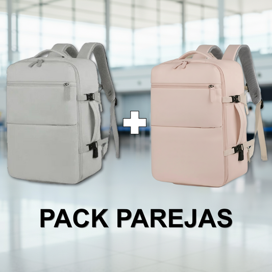 Combo 2 Mochilas de Viaje Viral (1 Pink & 1 Grey).(Cabina Avión) 40L