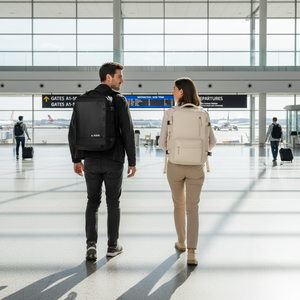 Combo 2 Mochilas de Viaje Viral: 1 Mochila Beige 31L Premium y 1 Mochila Negra 30L. Resistente al Agua