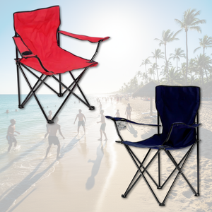 Combo 2 Sillas Plegables Apoya Brazos Azul y Rojo Navigator