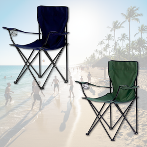 Combo 2 Sillas Plegables Apoya Brazos Azul y Verde Navigator