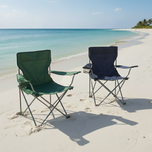 Combo 2 Sillas Plegables Apoya Brazos Azul y Verde Navigator