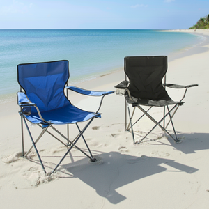 Combo 2 Sillas Plegables Apoya Brazos Negro y Celeste Navigator