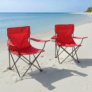 Combo 2 Sillas Plegables Apoya Brazos Rojo Navigator