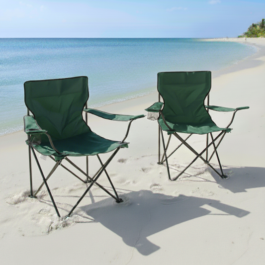 Combo 2 Sillas Plegables Apoya Brazos Verde Navigator