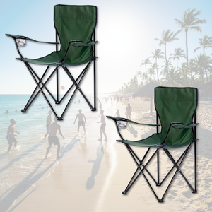 Combo 2 Sillas Plegables Apoya Brazos Verde Navigator