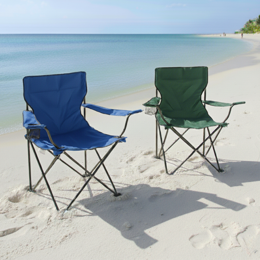 Combo 2 Sillas Plegables Apoya Brazos Verde y Celeste Navigator