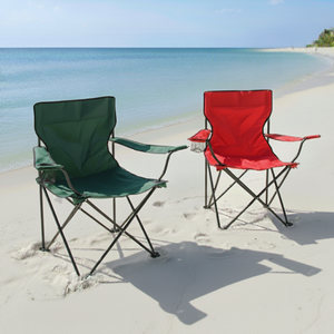 Combo 2 Sillas Plegables Apoya Brazos Verde y Rojo Navigator