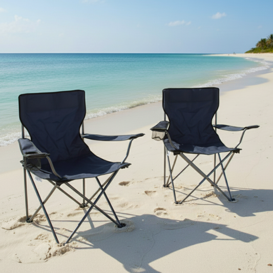 Combo 2 Sillas Plegables Apoya brazos Azul Oscuro Navigator