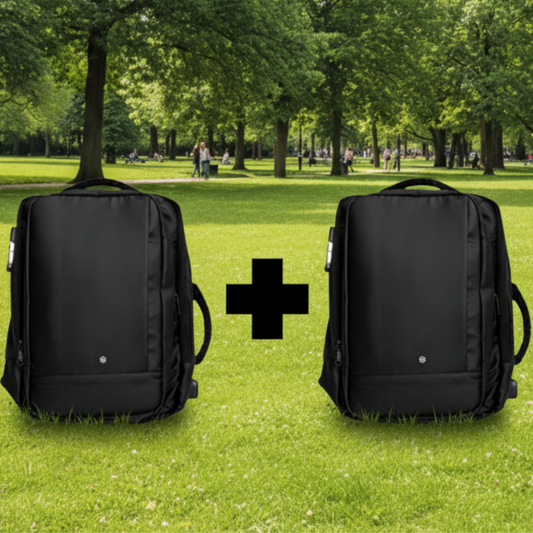 Combo 44% OFF: 2 Mochilas de Viaje Viral Cabina 30L. Resistente al Agua y con Candado de Seguridad