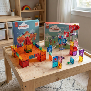 Combo Imablock: 1 Base Magnética +1 Tobogán de 100 piezas