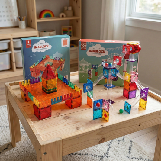 Combo Imablock: 1 Base Magnética +1 Tobogán de 100 piezas