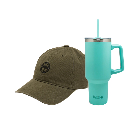 Combo Jockey Llaima Mujer Olca Oliva + Mug Keep Térmico 1180 ml - Verde