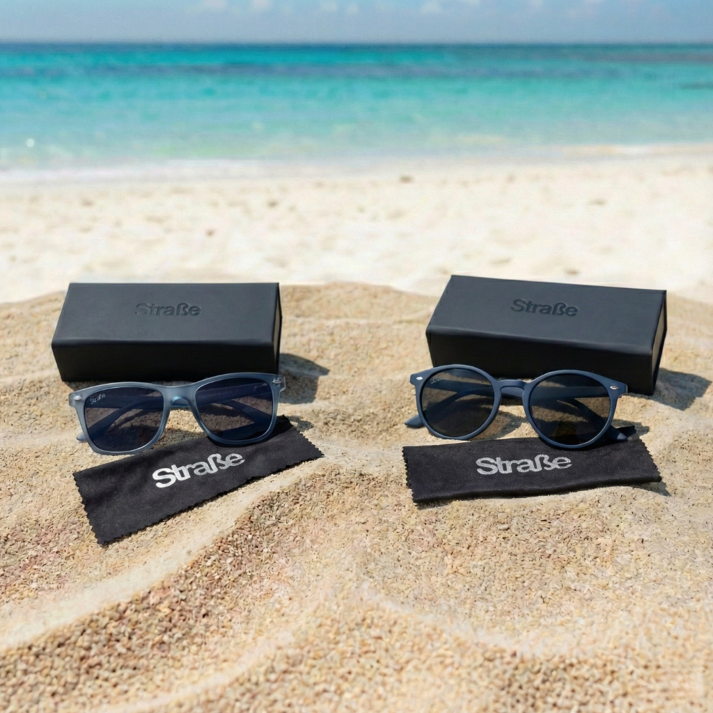 Combo Lentes de sol Rostock color navy + Lentes de sol Ulm color gris