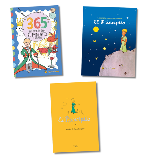Combo: Libro El Principito de Antoine de Saint-Exupéry + 365 Actividades Con El Principito Y Sus Amigos + Principito - Aventuras Enlatadas