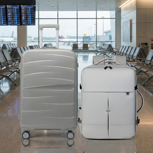 Combo Maleta (S) y Mochila Viaje Viral Cabina 36L Premium Grey.