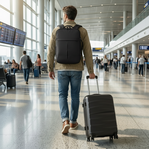 ✈️PACK EXCLUSIVO Combo Maleta (S) Grafito y Mochila Viaje Viral Cabina Black 36lt