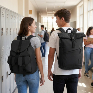 Combo Mochila Cairo 30 Litros Negro + Mochila Venice 22 Litros Negro Saxoline
