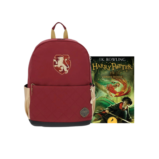 Combo Mochila Harry Potter + Libro Harry Potter y la Cámara Secreta