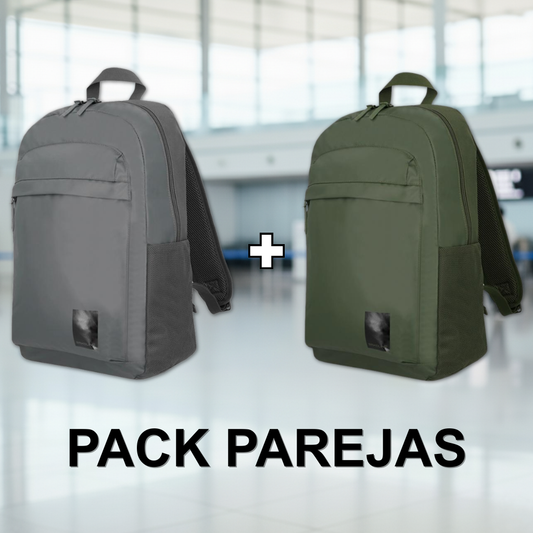 Combo 2 Mochilas Saxoline Pittford 25 L color Gris y Verde Oliva