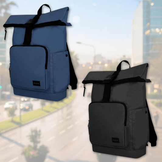 Combo: Mochila Saxoline Preston Roll Top 35 L Black + Mochila Saxoline Preston Roll top 35L Blue