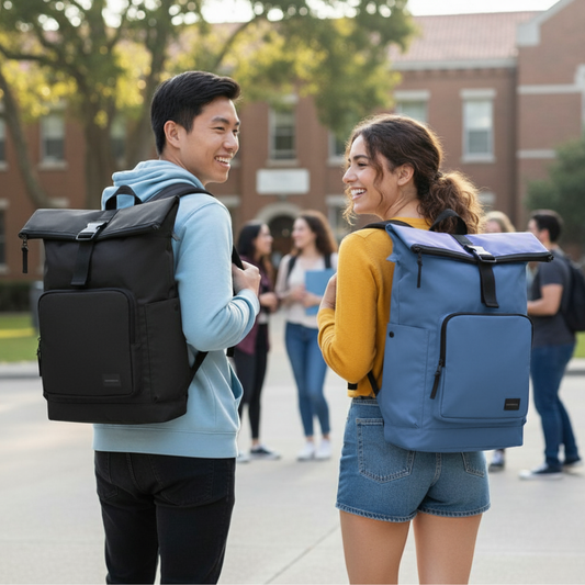 Combo 2 Mochila Saxoline. 1 Mochila Preston Roll Top 35 L Black + Mochila Saxoline Preston Roll top 35L Blue