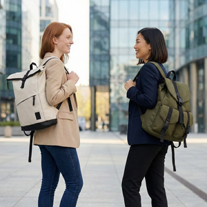 Combo Mochila Venice Oliva 22 Lts + Mochila Cairo 30 Lts Beige Saxoline