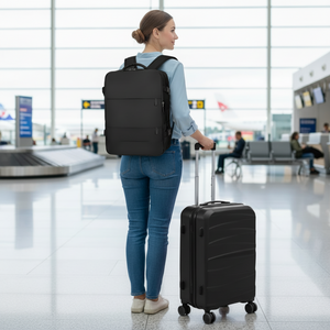 ✈️PACK EXCLUSIVO: Maleta de Cabina (S) y Mochila Viaje Viral Cabina 40L Black. Pack Travel
