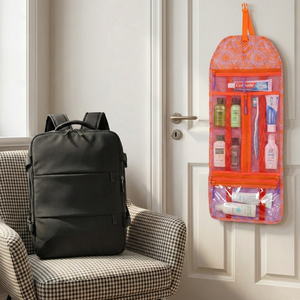 Combo Mochila Viaje Viral Cabina 40L Black y Neceser Grande Roll Up Gout Lila