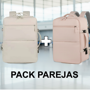 ✈️Combo 2 Mochilas de Viaje Viral XL. 1 Pink & 1 Beige 40L. Pack Travel