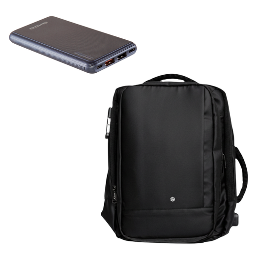 Combo: Mochila de Viaje Viral 30L + Batería Externa 10.000 Mah Aiwa Paw-200