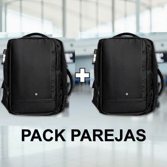 Combo 2 Mochilas de Viaje Viral Cabina 30L. Resistente al Agua y con Candado de Seguridad