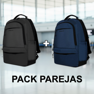 Combo 2 Mochilas Saxoline Cardiff 30L Black y Azul Marino